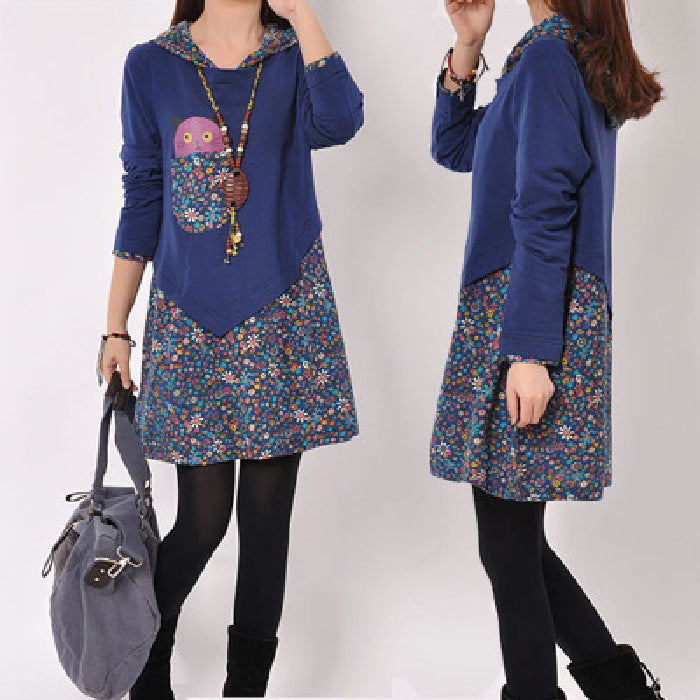 Loose Casual Skirt Korean Sports Long Sleeve Dress