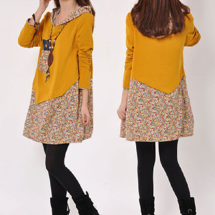 Loose Casual Skirt Korean Sports Long Sleeve Dress