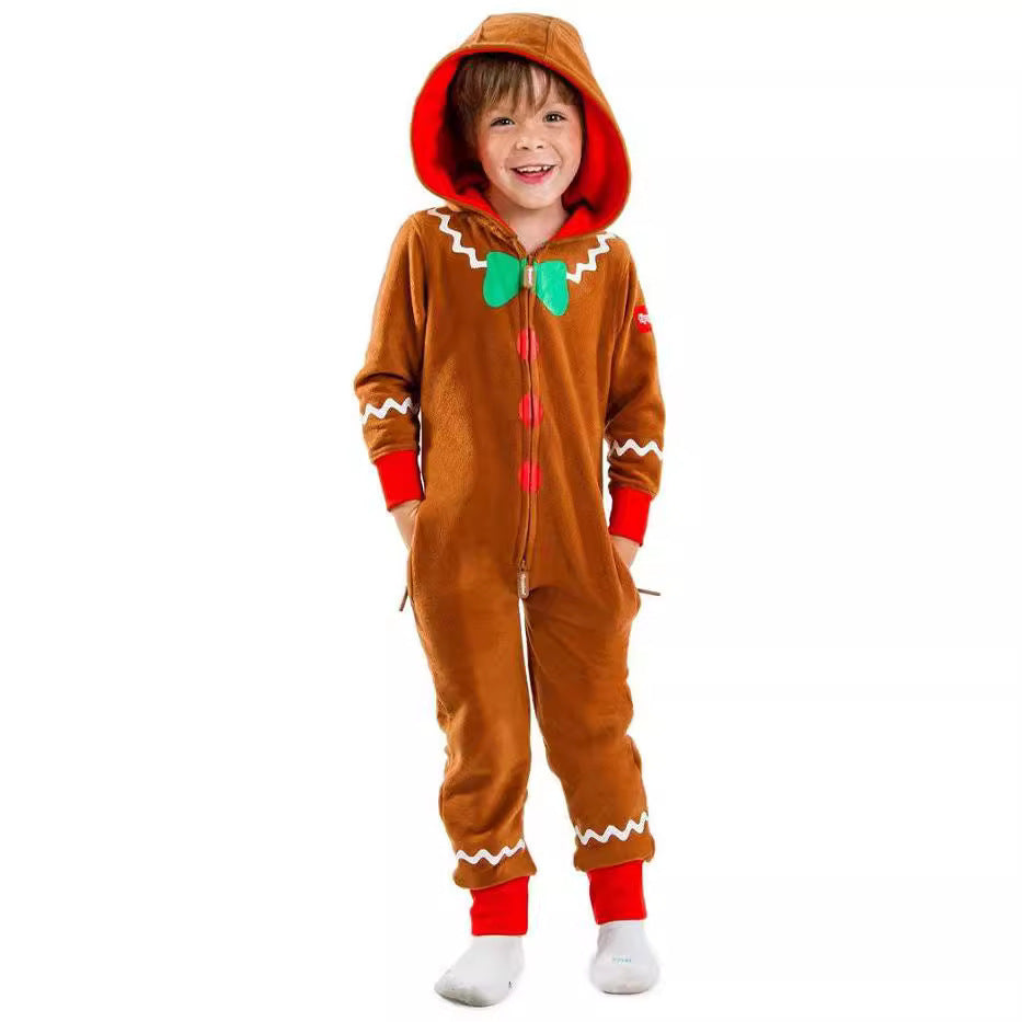 Christmas Heat Transfer Patch Mink Fur Men's And Women's Jumpsuit