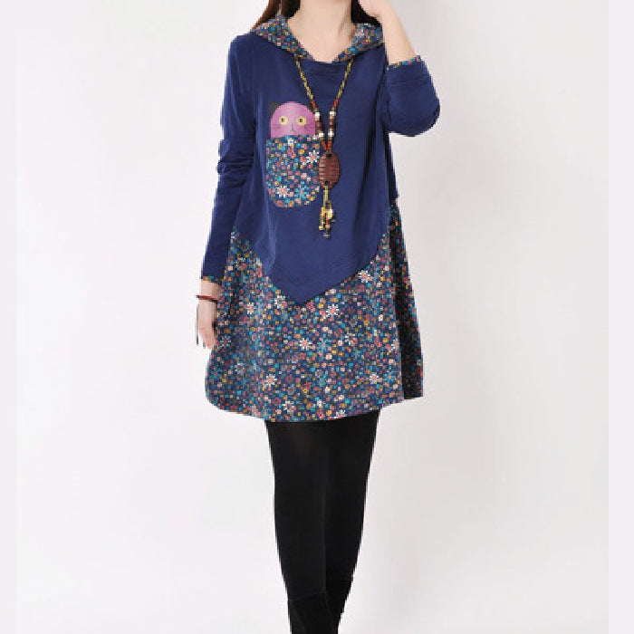 Loose Casual Skirt Korean Sports Long Sleeve Dress