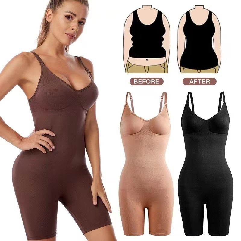 Waist Girdling Belly Contraction Breasts Support Push Up One-piece Corset